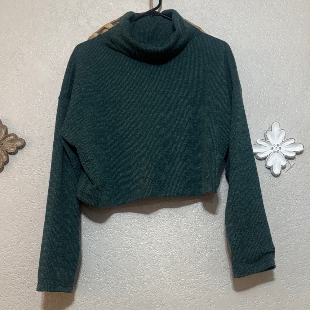 Unlisted Dark Green Cowl Neck Sweater